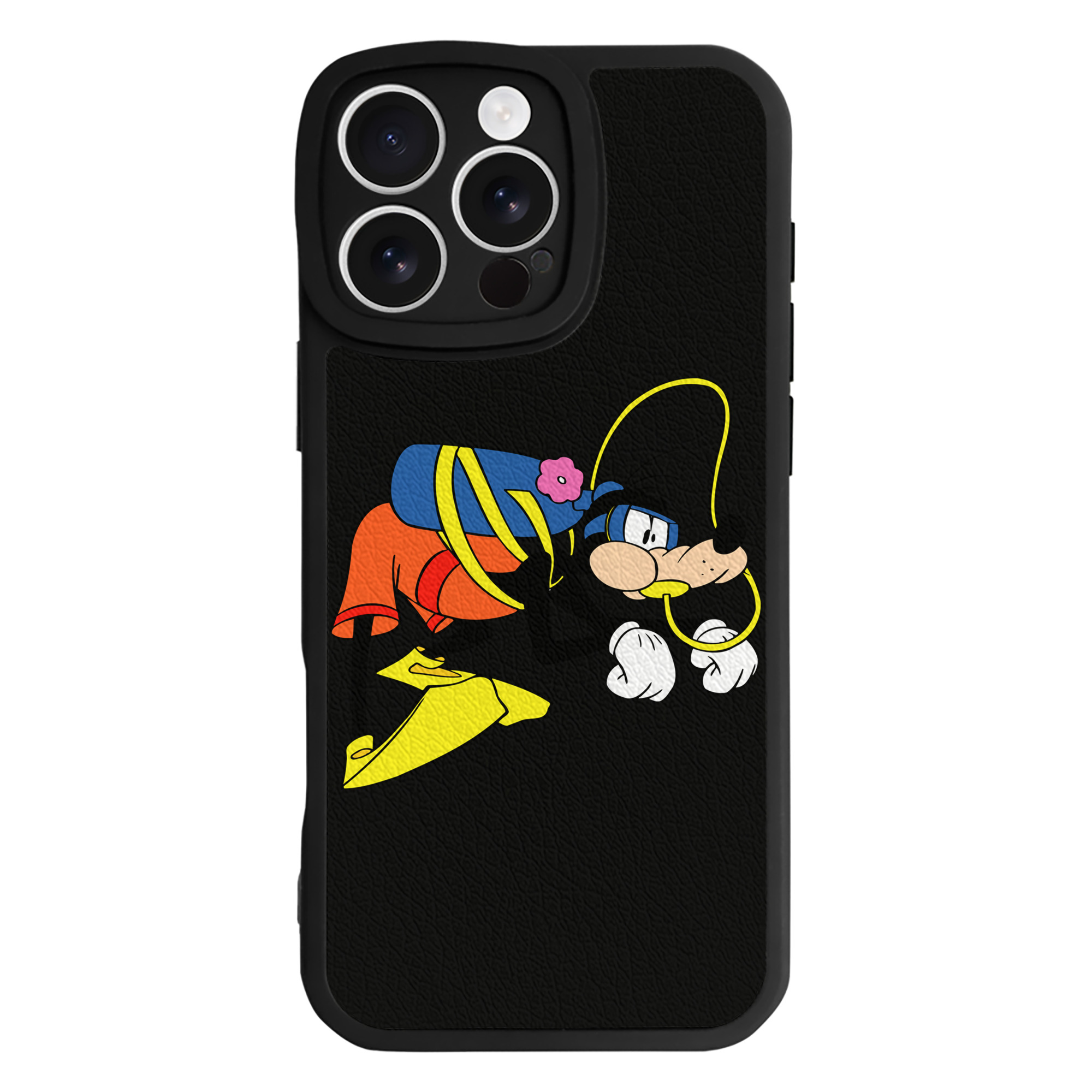 （画像用） ミッキーマウス Mickey Mouse 【iPhone 16シリーズ対応】シリコンスマホケース（レザー調） 材質：シリコン